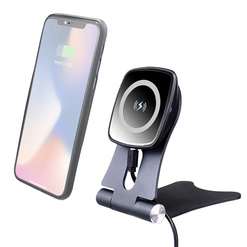 
Wholesale 2020 Quickly remove the magnet Desktop aluminum alloy wireless charger foldable mobile phone stand 