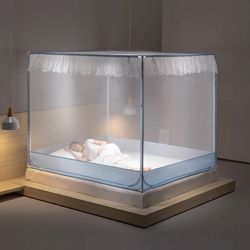 Medoga Romantic Princess Quadrate Bed Net Bedroom Bed Canopy With Steel Brackets Royal Mosquito Net