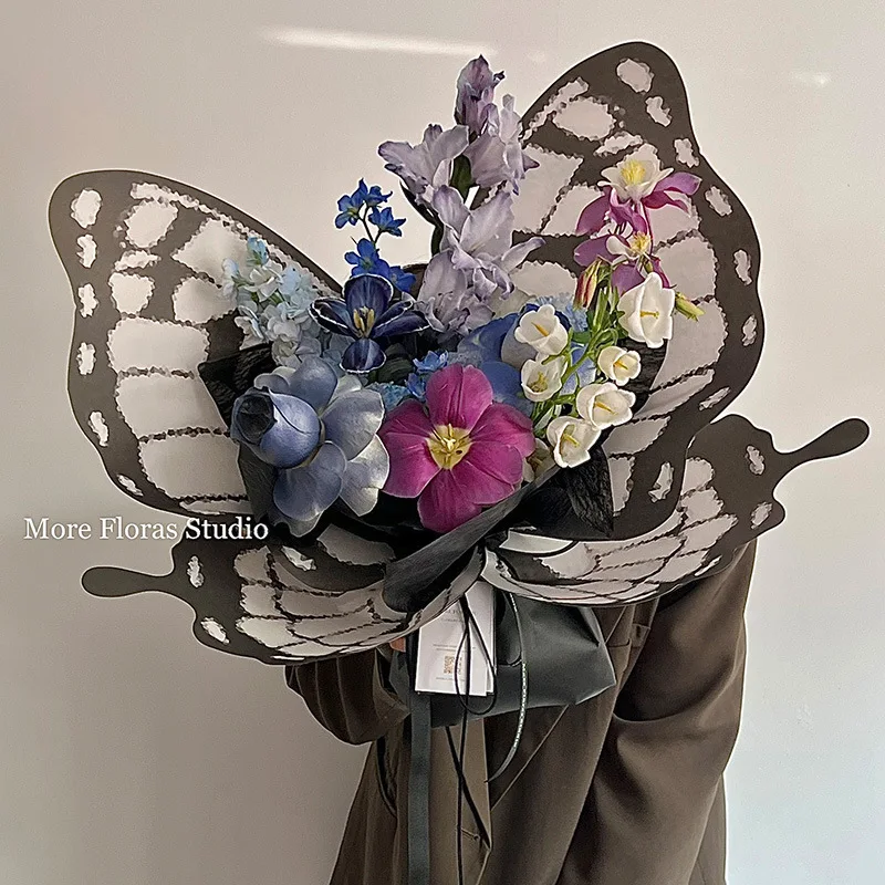 Wholesale Fashion 50*56cm Colorful Butterfly Wings Flower Wrapping Paper for Flower