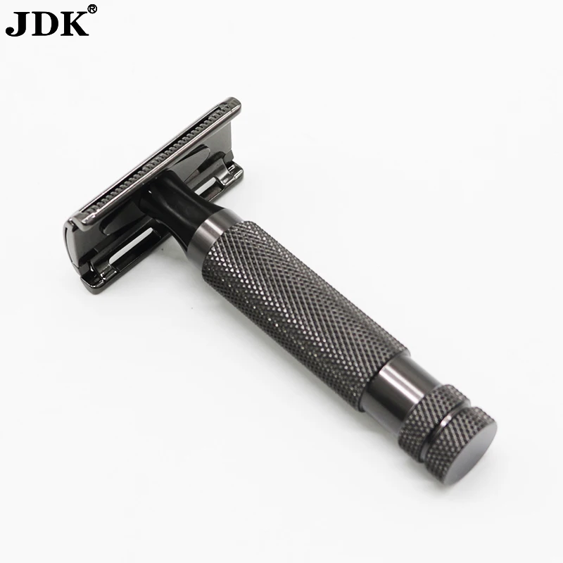 Shaving Razor Manufacturer Double Edge 1Blade Dark Chrome Metal Face Big Shaving Safety Razors for Men
