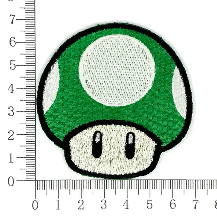 Mushroom boho hippie retro love peace groovy embroidered applique iron-on patch, Rainbow Seeds Rhinestone woven patch