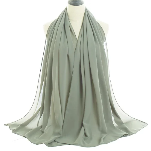 Wholesale Available Plain Premium Chiffon Hijab Malaysian scarf Pearl Chiffon Hijab