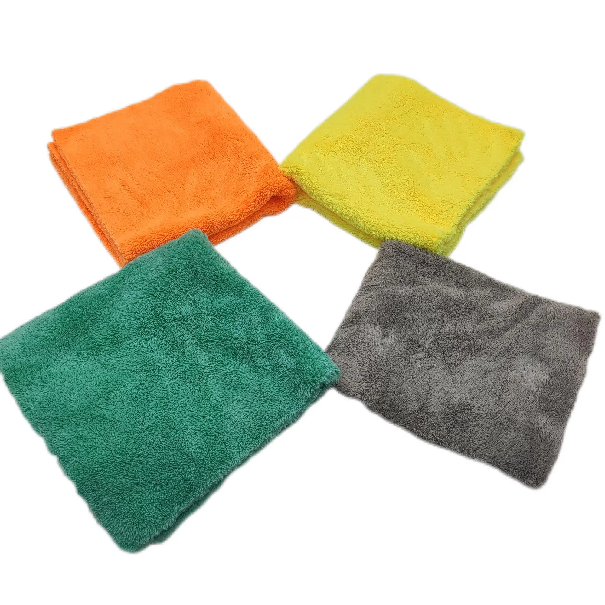 80/20 edgeless microfiber plush towel 500GSM  super soft car wash microfiber cloth for auto detailing