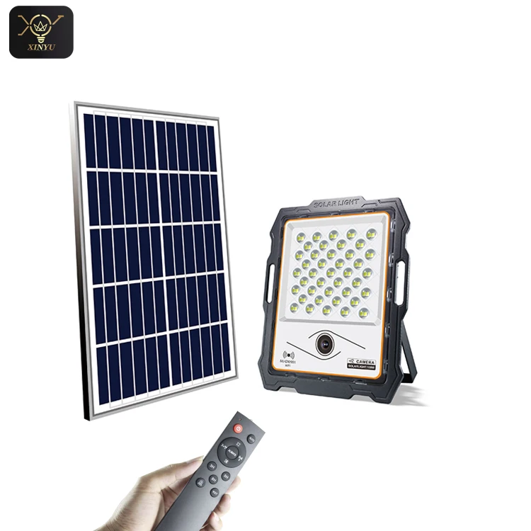 Solar flood light with camera 100W-400W Waterproof IP67 RAM 128G Outdoor 6v smd modern high power