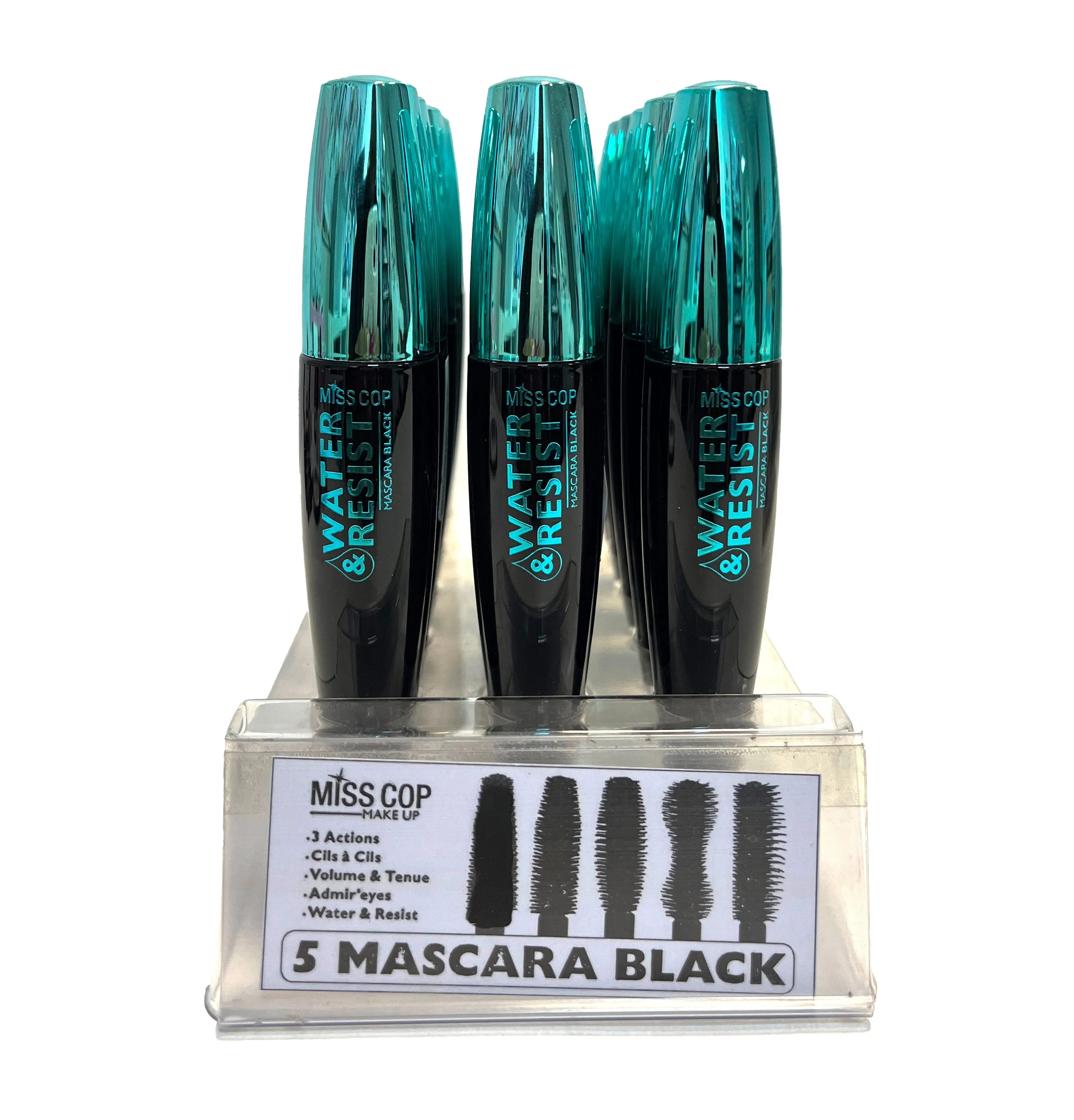 Good Quality French Beauty Vegan Mascara Water And Resist 01- Black For Daily Use
