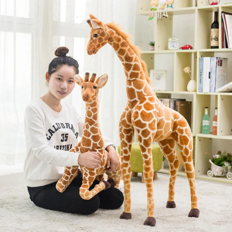 Cute Stuffed Animal Dolls Soft Simulation Giraffe Doll High Quality Birthday Gift Kids Toy Huge Real Life Giraffe Plush Toys