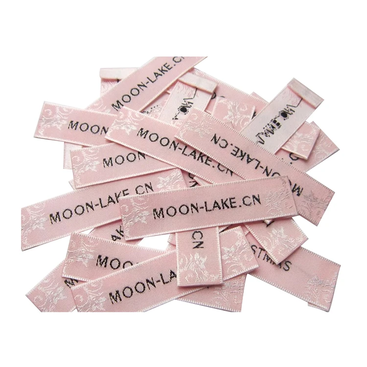 Wholesale Custom Tags High Quality Special Clothing Main Label Garment Damask Satin Fabric Woven Labels For Hats T-Shirt