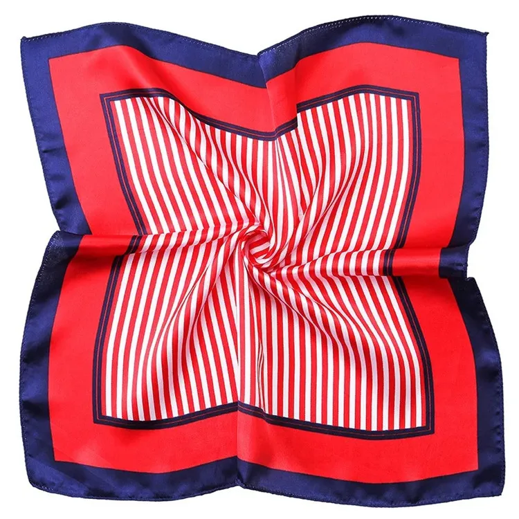 
Wholesale 50x50cm China manufacturer square silk satin scarf for women 