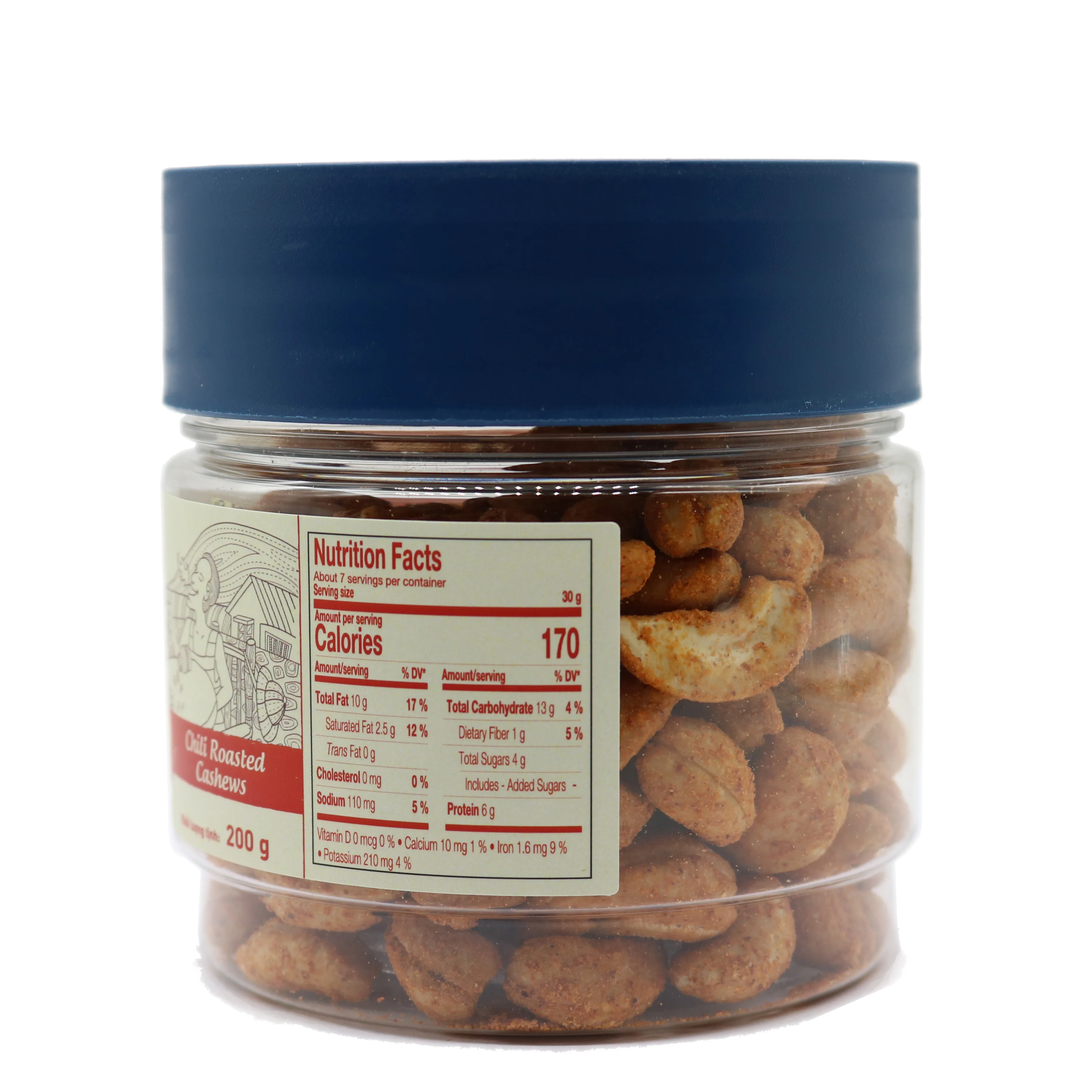 [ OEM ODM] Chili Roasted Cashew nuts - 200g FREE SAMPLE Origin Vietnam LAFOOCO Organic Daily Nuts