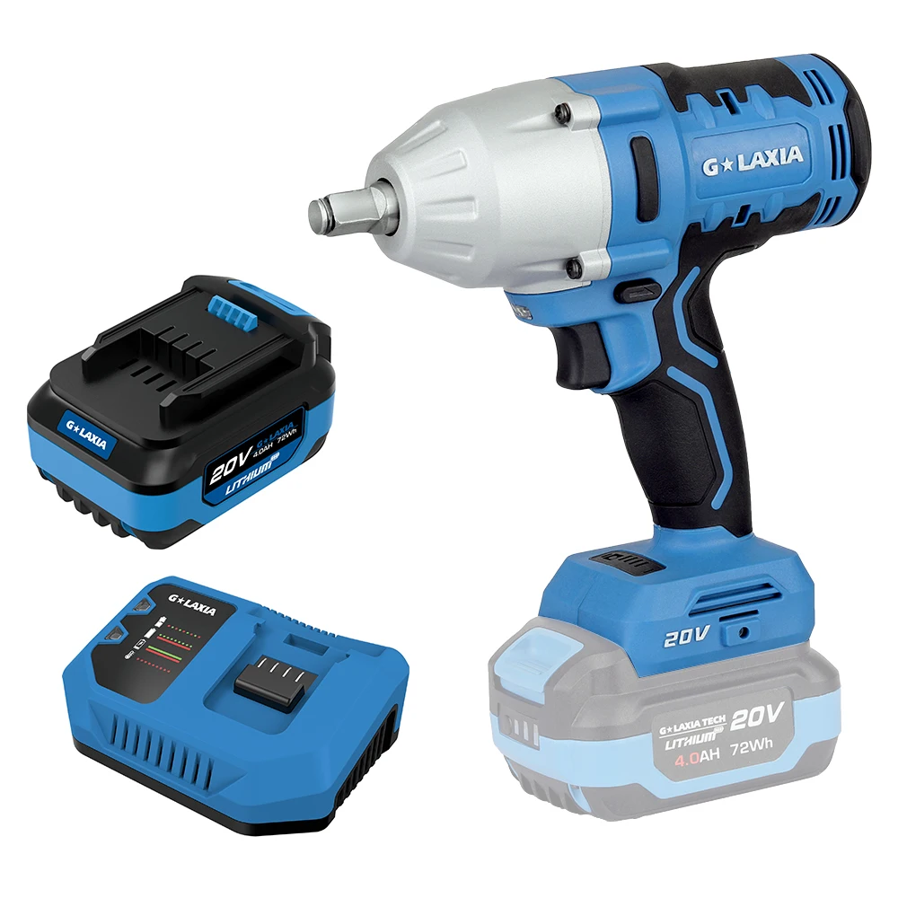 Impact Power Wrench GALAXIA 20V Cordless Brushless 600N.m mode 4-speed variable speed  lithium-lon LED light Impact Wrench