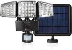 3 Head Adjustable Motion Sensor 1000LM 188LED Solar Light With Separated Solar Panel