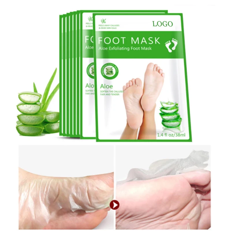 Оптовая продажа корейская косметика мягкая на ощупь маска для ухода за ногами увлажняющая Органическая с алоэ вера отшелушивающая ног OEM