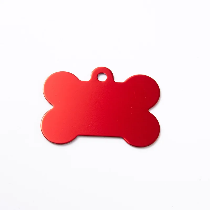 Hot Selling High Quality 10 Colors Anodized Aluminum Label Bone Shape Dog Tag Laser Pet Tag