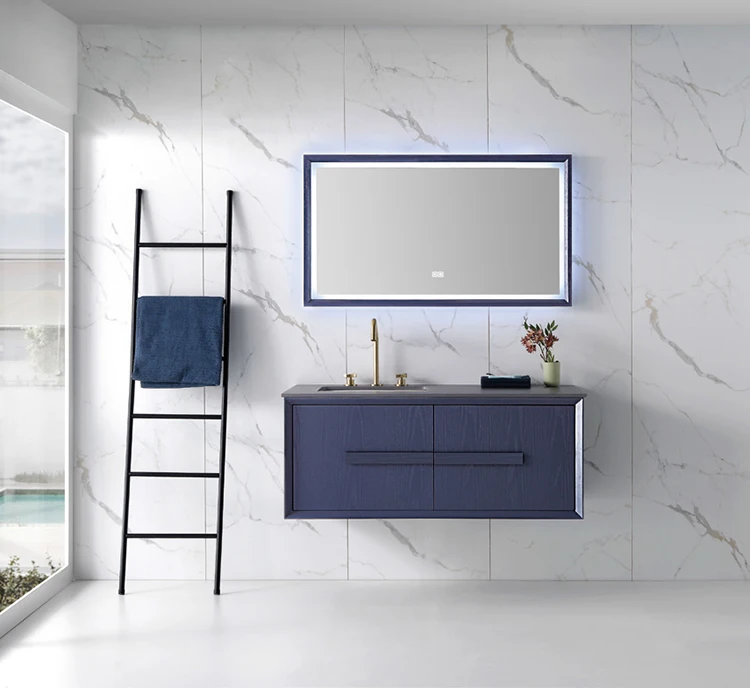 USA Style Plywood Bathroom Cabinet Wash Basin Vanity Organizer Modern Bathroom Furniture Set With Mirror