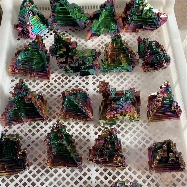 spiritual products crystals crafts raw minerals gemstone gifts natur stone rainbow rough Bismuth ore specimens for Reiki