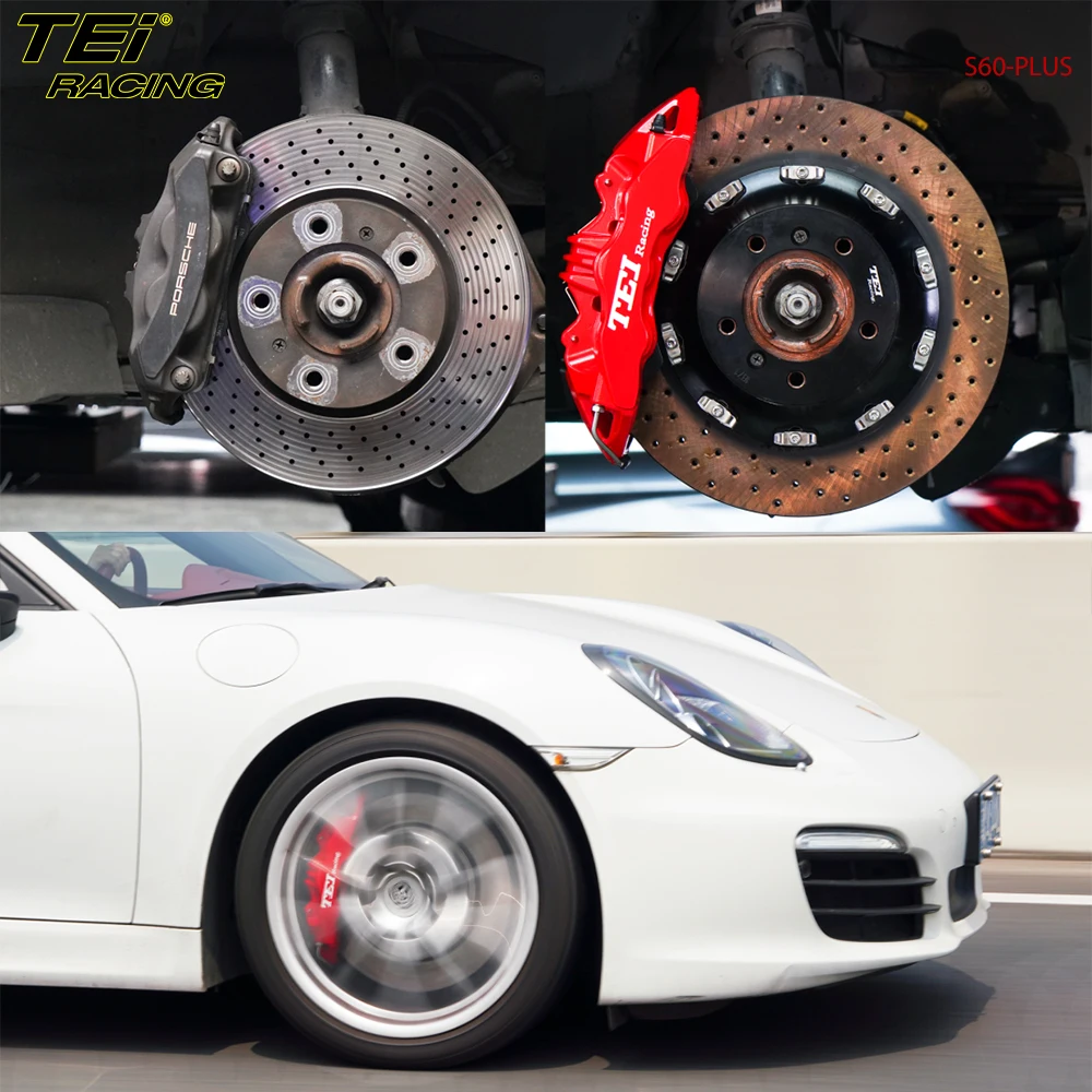 TEI Racing S60-Plus Front Big Brake Kit 6 Piston Caliper with 378*32mm rotor brake system For Porsche Boxster 19 Inch car rim