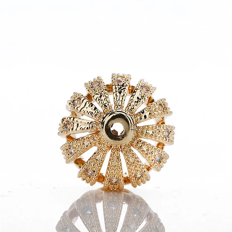 Rose Gose Tibet King Queen Crown Charms Jewelry Findings Crown Brass Micro Pave Cubic Zirconia Beads Platinum for Jewelry Making