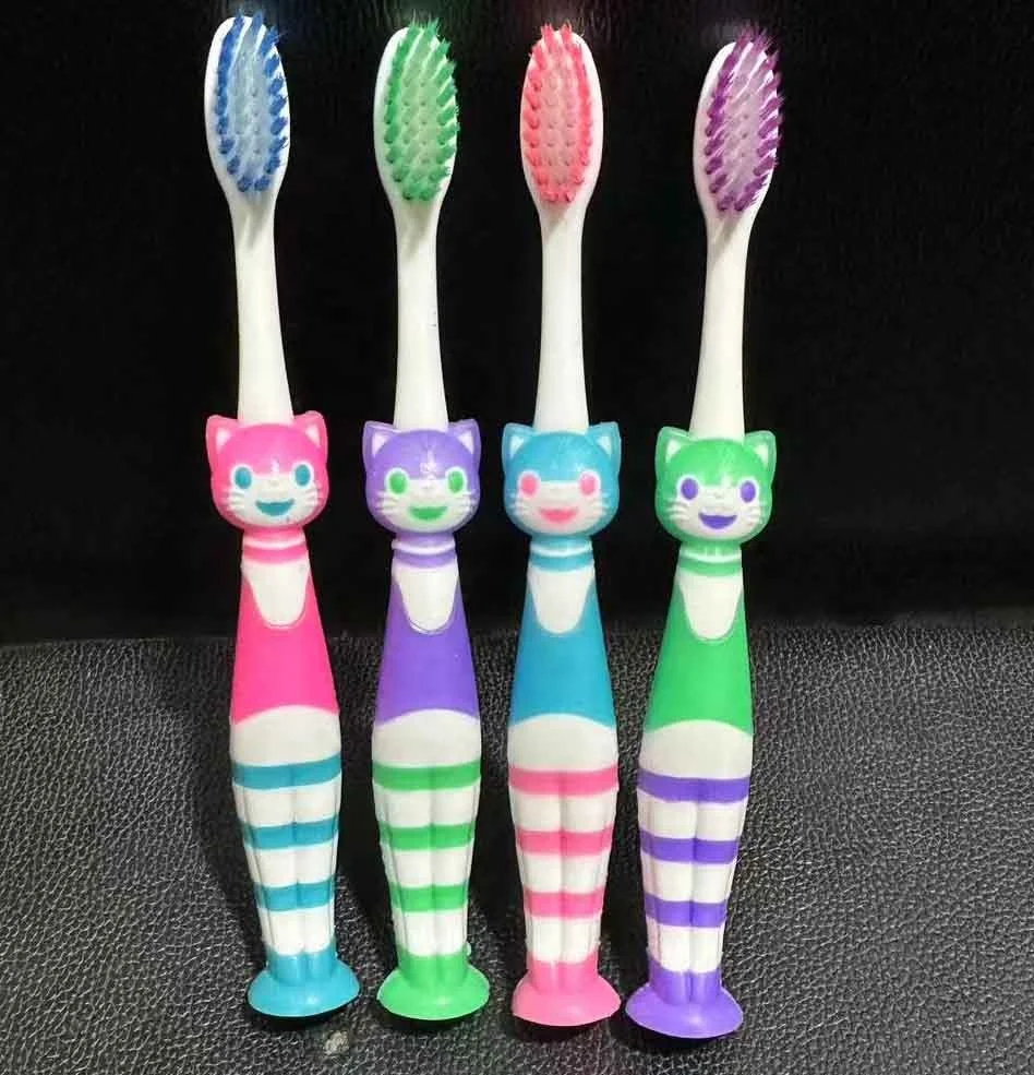 2024 Factory Wholesale Private Label Kids TOOTHBRUSH PP+TPE Customized Cartoon Handle toothbrush for children