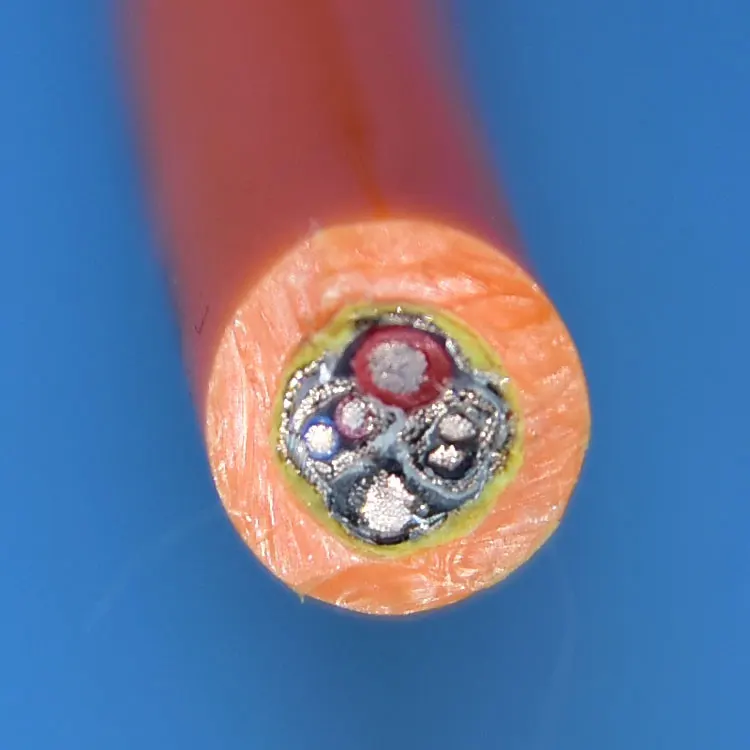 Flexible Cable for Pipe Robot Vectran Reinforced Pipeline Inspection Crawler PUR Power Cable