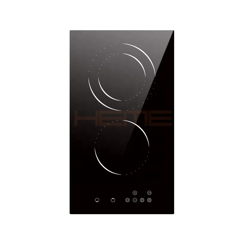 Kitchen Cooking Appliances Black Ceramic Glass Panel Double Burner Electric Stove With CE CB