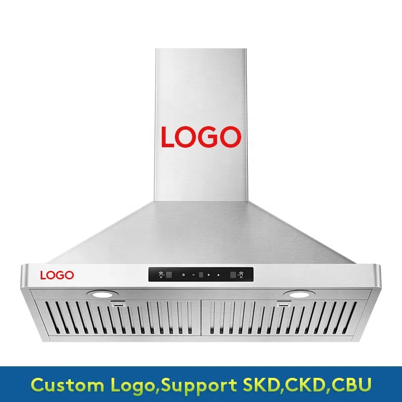 Smart Cooker Hood Kitchen 30 Inch Stainless Steel  Wall Mounted Kitchen Range Hood ventless hood system commercial kitchen