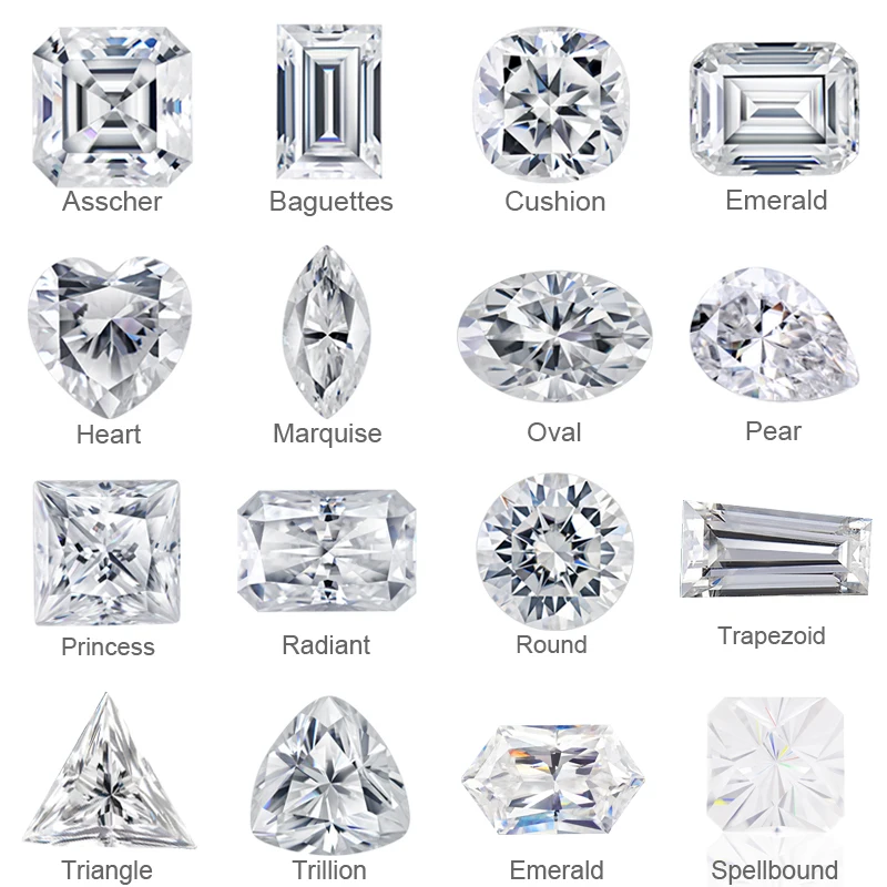 SICGEM Fancy Shape Moissanite Def Gh Ig Synthetic Diamond Loose Gem Stones White VVS Moissanite