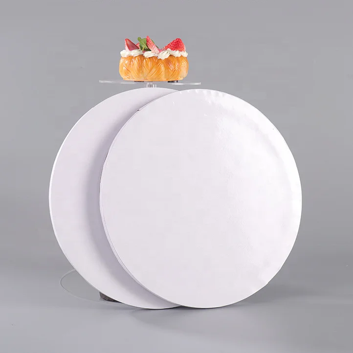 XJH Hot Selling White Cake Board Round Slice 12 inch Korean White Cake Drum Cake Boards 30cm Round Bakery Supplies