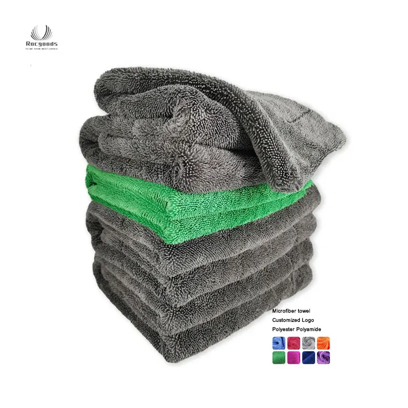 Durable microfibre car drying towel car detailing towel auto detailing supplies  car microfiber towel 1200 gms auto cleaning