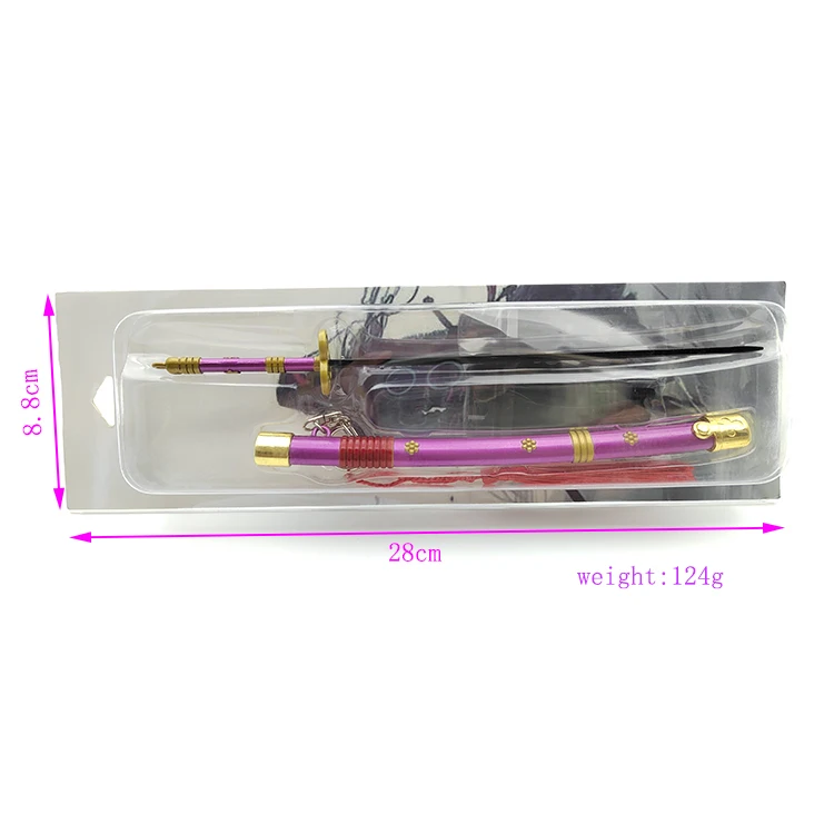 Wholesale Custom Sword Keychain Metal Purple Mini Magic Sword Key chain From Manufacture  anime sword keychain