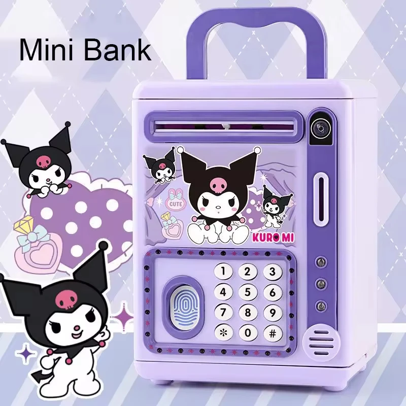 Sanrioed hello kt cartoon cute piggy bank for kid toy adults money saving box ATM machine coin mini atm piggy bank