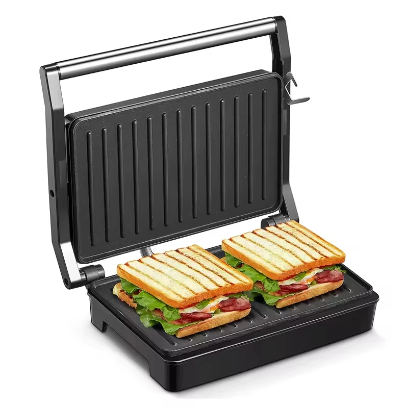 6 Slices Digital Detachable Contact Grill Adjustable Temperature and Timer Meat Probe Sandwich Maker Electric
