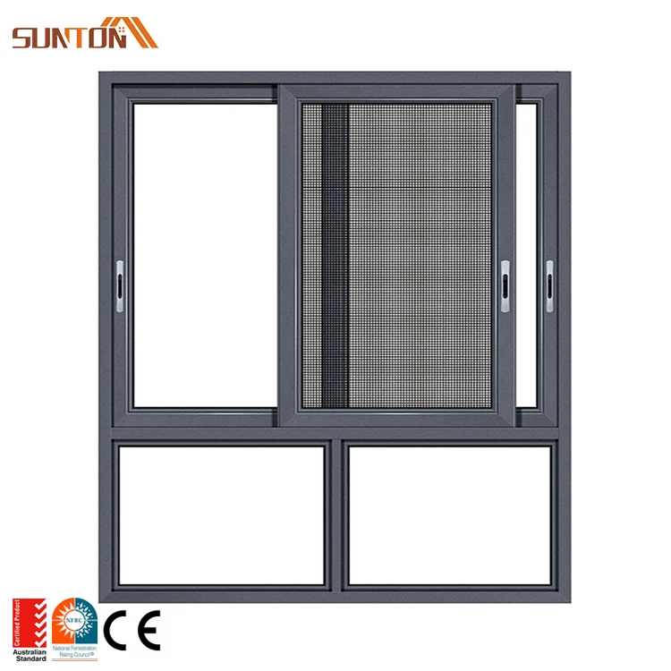 Custom modern houses hotel home villa exterior aluminium triple glazed glass sliding window for balcony patio