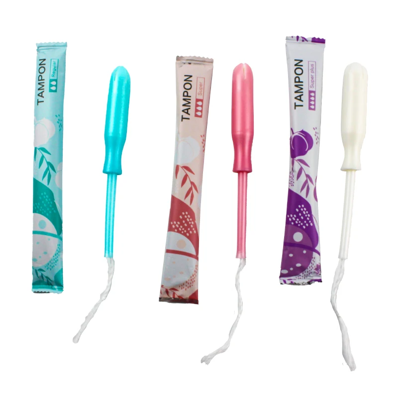New arrivals organic personalized menstrual sanitary tampon encreur custom logo plastic applicator tampons