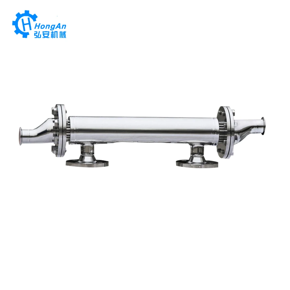 Sanitary Stainless Steel Industrial Shell and Double Tube-Sheets Heat Exchanger