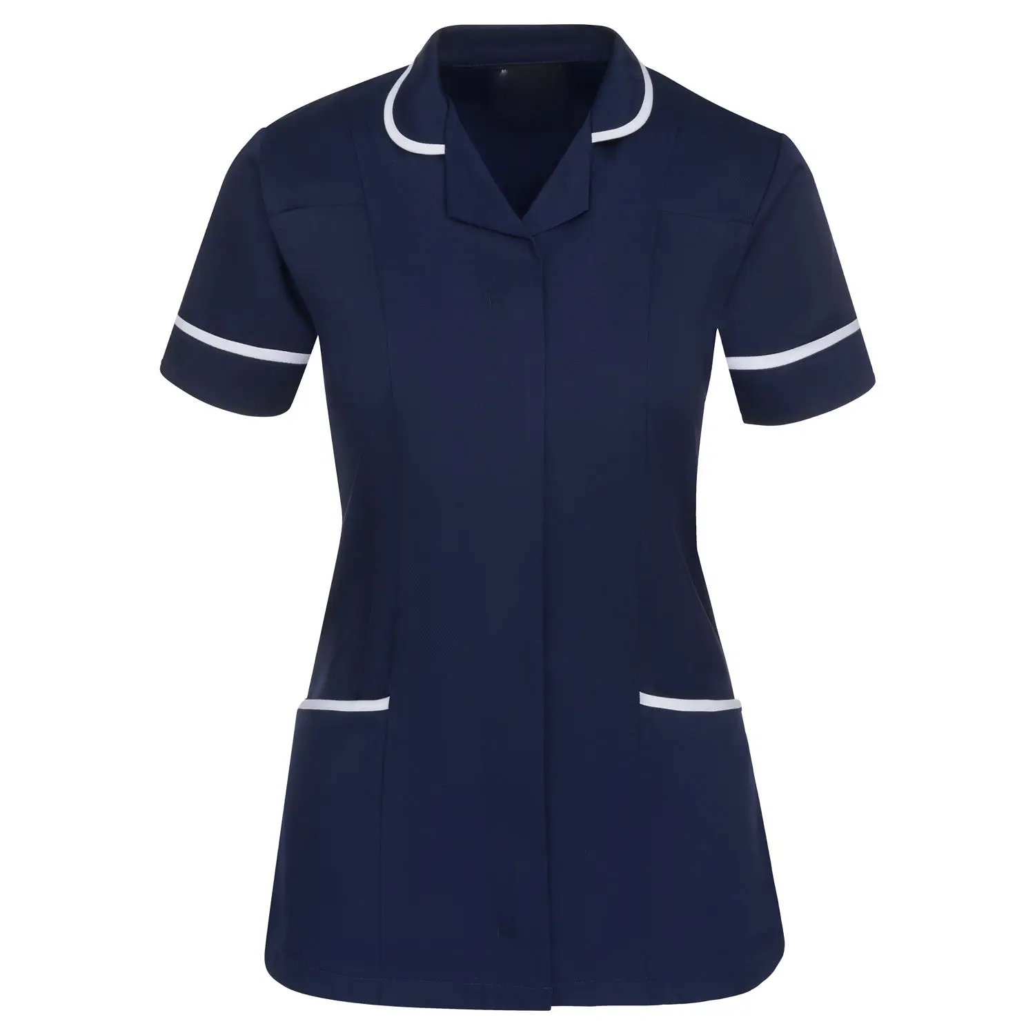 Womens Tunic Shirt Ladies Healthcare Doctor Nurse Nursing NHS Hospital Clinic Vet Work Wear Short Sleeves Tunics edical Uniform