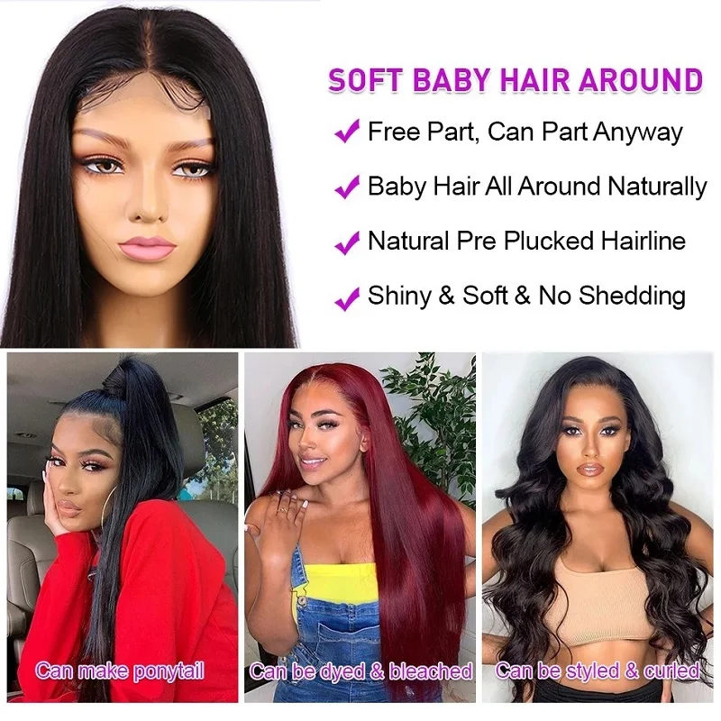 Human Hair HD Lace Frontal Wig for Black Women Cheap Online Shopping Guarantee Complete Skin Top Full 12A Brazilian Hair Long