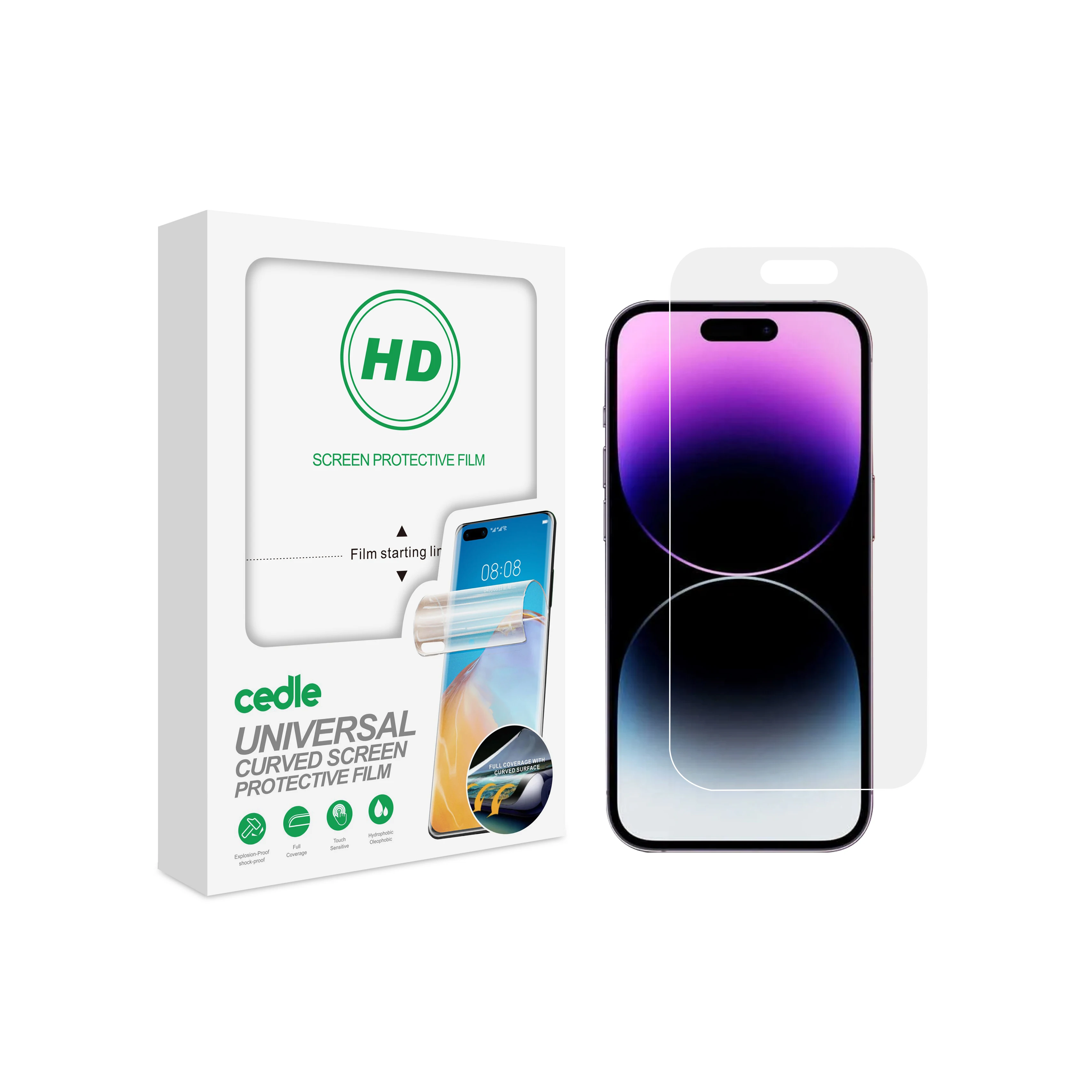 CEDLE Высокое качество HD Tpu прозрачная Гидрогелевая пленка для телефонных звонков защита экрана по заводской