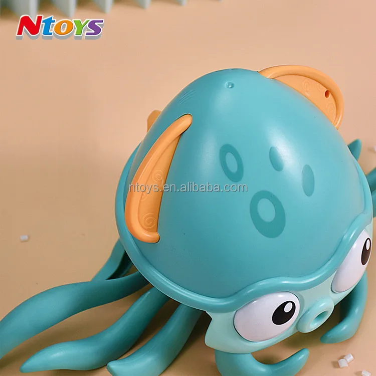 Baby Bath Toys Wind Up Line Pull Crawling Walking Octopus Toy