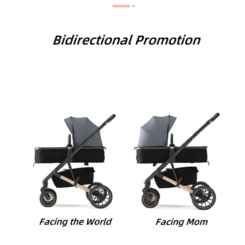 Factory Multi-Functional New Born Baby Stroller Luxury Easy Folding Kids Wagon Pushchair Poussette