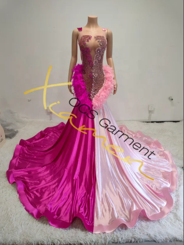 Ocstrade Fashion Shiny Vestidos De Fiesta Largo Quinceanera Dress Evening Ball Gowns Crystal Sleeveless Luxury Prom Dresses
