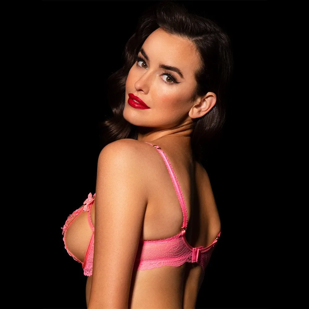 wholesale Embroidered red women Sexy three-piece garter stockings underwear 2 piece lingerie set Sexy lingerie