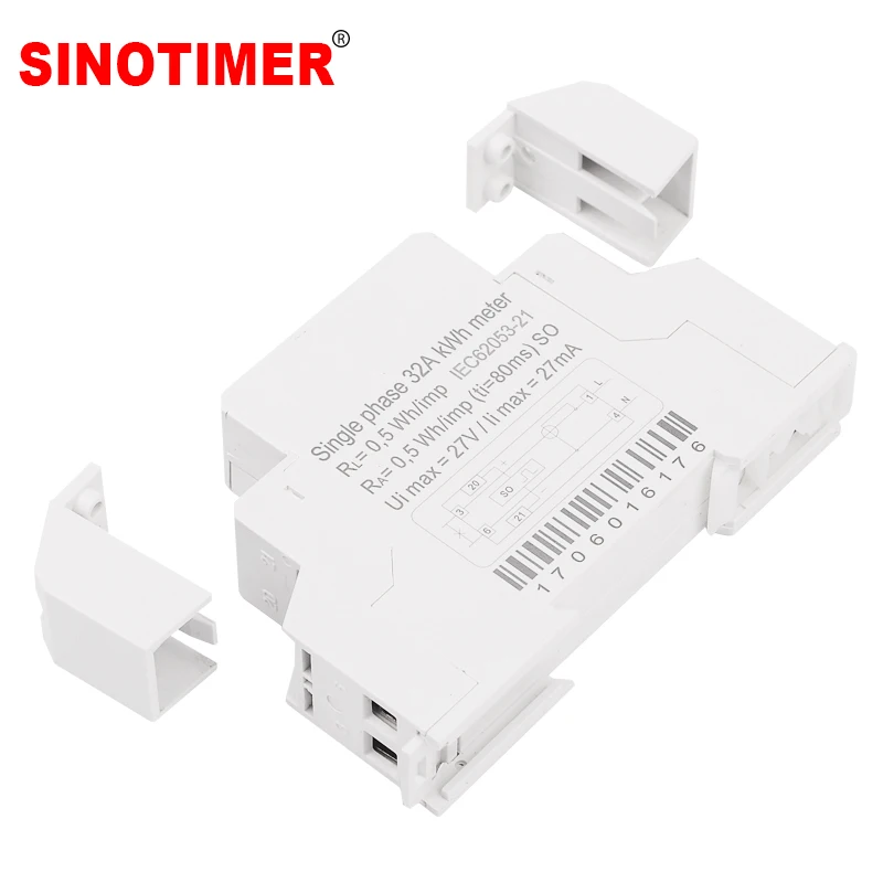 MINI Size 18mm Din Rail Single Phase Analog Counter Electricity Power Consumption Wattmeter Energy Meter Watt kWh 5-32A AC 230V