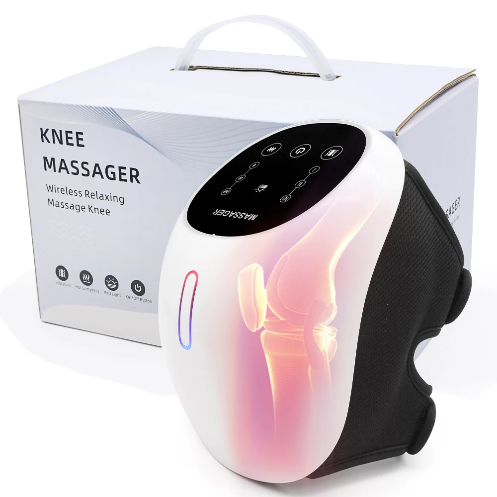 Infrared Red Light Therapy Heating Vibration Knee Massage Machine Joint Pain Relief Air Bag Hot Compression Knee Massager