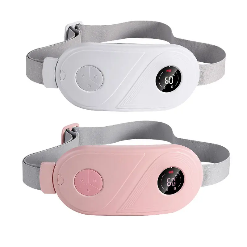 Portable Rechargeable Heating Pad Cramps Pain Relief Menstrual Heat Pad with Massager Electric Fast Heating Wrap Belt