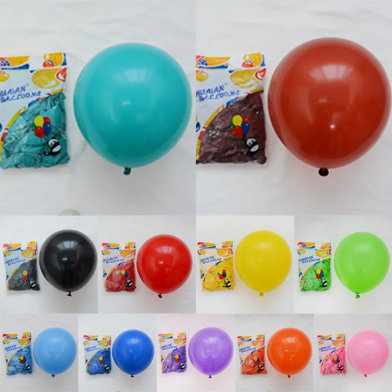 Wholesale 18 Inch 50 pcs Pack Assorted Colors Rainbow Balloons Matte Latex Colorful Balloons for Various Party Ballon Decoration