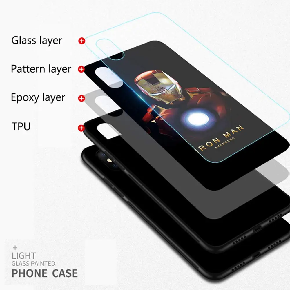 
fashion brand led light wholesale custom waterproof cell mobile phone bag cover for iphone 7 8 xs 12 11 pro max case 