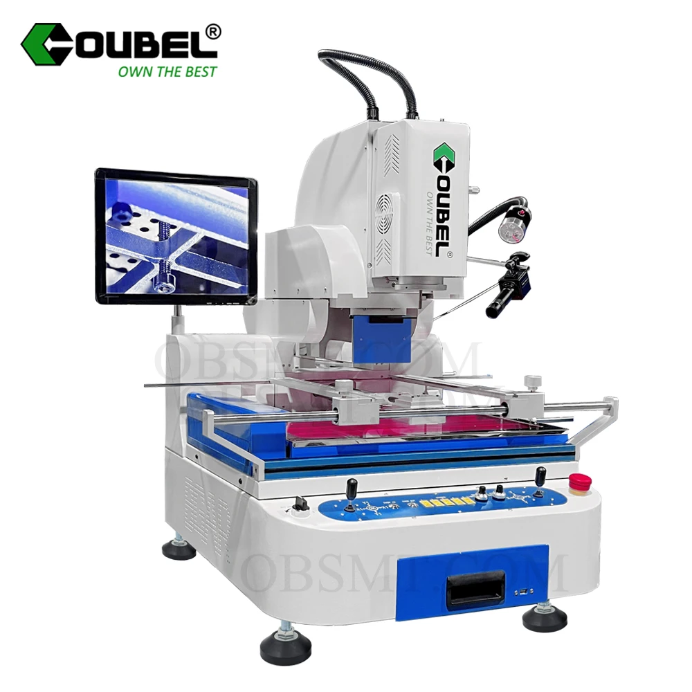 Independent 3 temperature zones IC chip BGA rework system automatic BGA reballing machine with Optical Alignment