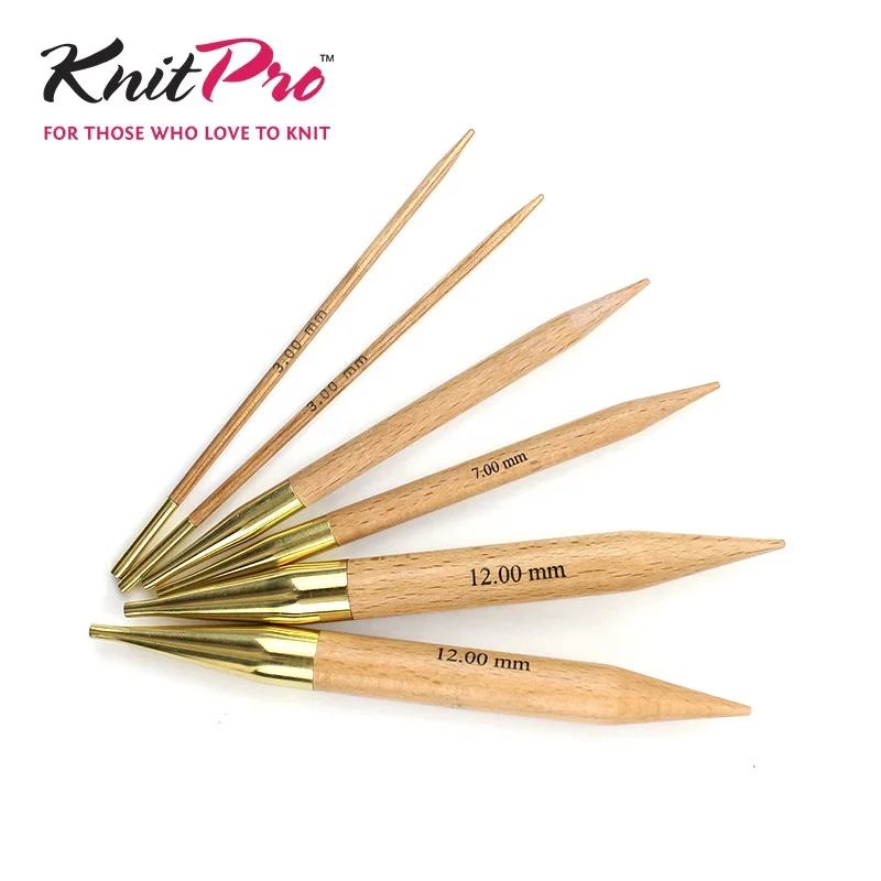 Knitpro Basix Beech wood 11.5 cm 3.00mm-15.00mm Interchangeable Circular Knitting Needle