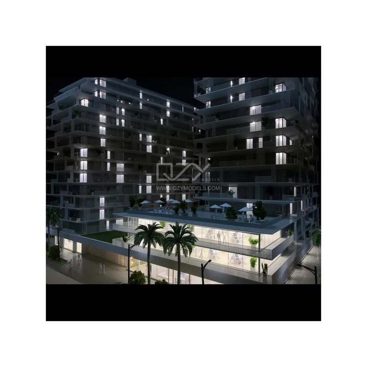 Durable 1:150 Showroom Architectural Model For MW 76-1 Project Realistic Style Model With 4000K Worm White