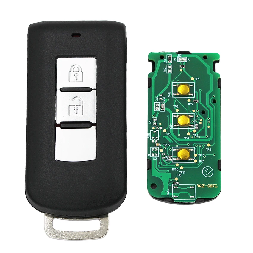 2 Button Remote Key FSK 433Mhz ID46 PCF7952 Chip for Mitsubishi ASX Outlander With Emergency Insert Key Blade G8D-644M-KEY-E